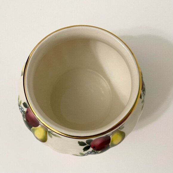 Vtg Sadler England Fruit Flower Sugar Bowl - Picture 6 of 12